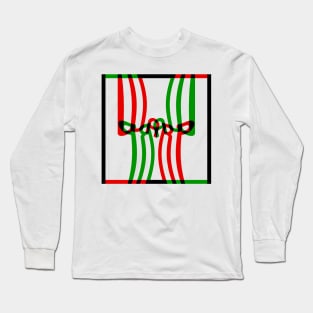 Warp Typography (Red Green Black) Long Sleeve T-Shirt